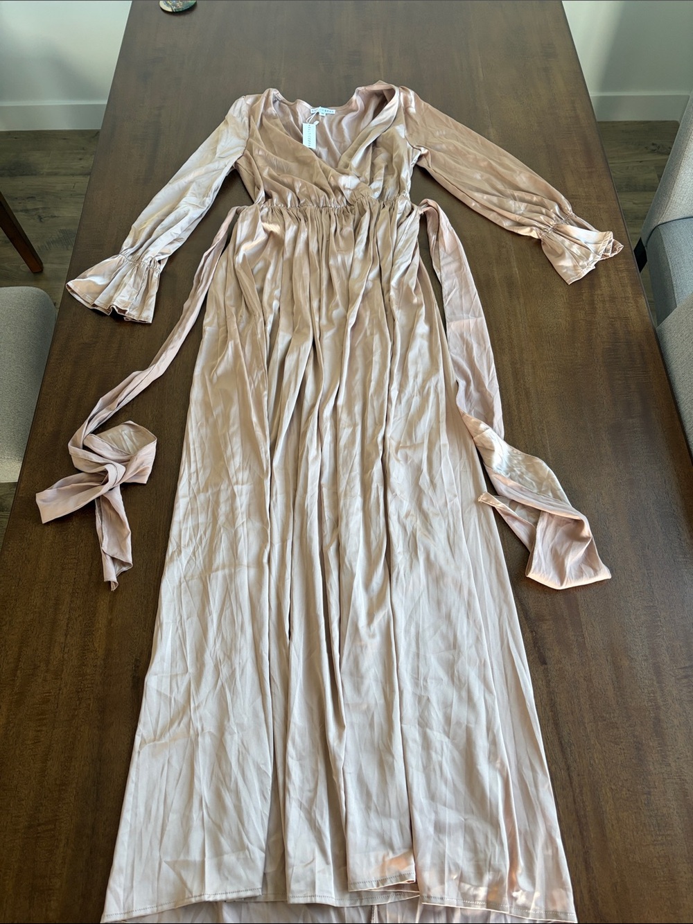 Baltic Born Dusty Blush Wrap Maxi Dress